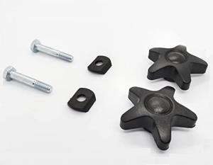 NP Cosen Pentagram Knob, Replacement Arm Adjustment Knobs for Rollator, Knob for Adjustable Height Arm, Screw with Knob -1Pair(2PCS), Black by Consen Medical