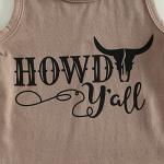 Dcohmch Toddler Baby Boy Western Clothes Cow Print Sleeveless Tank Tops Shorts Summer Outfit 0-3T (Coffee, 12-18 Months) by 