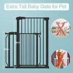 38.5" Extra Tall Dog Gate for The House - Long Large Pressure Mounted Baby Gates with Door for Stairs Doorways - Walk Through Indoor Toddler Puppy Pet Safety Gate 54.33"-57.09" Wide by Fairy Baby