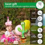 Pbooo Dancing Cactus Toy,Talking Repeat Singing Sunny Cactus Toy 120 Pcs Songs for Baby 15S Record Your Sound Sing+Repeat+Dancing+Recording+LED from B096FGW2S2