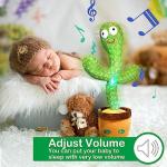 Pbooo Dancing Cactus Toy,Talking Repeat Singing Sunny Cactus Toy 120 Pcs Songs for Baby 15S Record Your Sound Sing+Repeat+Dancing+Recording+LED from B096FGW2S2