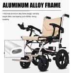 Electric Wheelchairs for Adults Lightweight Foldable Power Wheelchair, Motorized Wheelchairs for Seniors, All Terrain Wheelchair with Dual Motor, 8/12inch Pneumatic Tires, Weight 30 lbs by Bueuwe