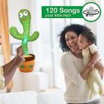 Pbooo Dancing Cactus Toy,Talking Repeat Singing Sunny Cactus Toy 120 Pcs Songs for Baby 15S Record Your Sound Sing+Repeat+Dancing+Recording+LED from B096FGW2S2