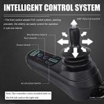 Electric Wheelchairs for Adults Lightweight Foldable Power Wheelchair, Motorized Wheelchairs for Seniors, All Terrain Wheelchair with Dual Motor, 8/12inch Pneumatic Tires, Weight 30 lbs by Bueuwe