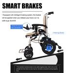 Electric Wheelchairs for Adults Lightweight Foldable Power Wheelchair, Motorized Wheelchairs for Seniors, All Terrain Wheelchair with Dual Motor, 8/12inch Pneumatic Tires, Weight 30 lbs by Bueuwe