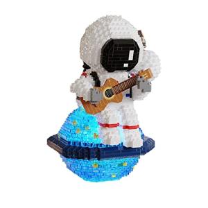 ADERIAT Guitarist Astronaut Mini Building Blocks Micro Building Kits for Teens 14+ and Adults Space Toys with Led Lighting Kit Easter Day Gifts - Compatible with Nano(1423 Pieces) from ADERIAT