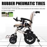 Electric Wheelchairs for Adults Lightweight Foldable Power Wheelchair, Motorized Wheelchairs for Seniors, All Terrain Wheelchair with Dual Motor, 8/12inch Pneumatic Tires, Weight 30 lbs by Bueuwe