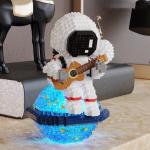 ADERIAT Guitarist Astronaut Mini Building Blocks Micro Building Kits for Teens 14+ and Adults Space Toys with Led Lighting Kit Easter Day Gifts - Compatible with Nano(1423 Pieces) from ADERIAT