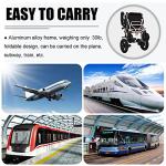 Electric Wheelchairs for Adults Lightweight Foldable Power Wheelchair, Motorized Wheelchairs for Seniors, All Terrain Wheelchair with Dual Motor, 8/12inch Pneumatic Tires, Weight 30 lbs by Bueuwe