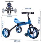 XIAPIA 4 in 1 Tricycle for Toddler Age 2-5, Folding Toddler Tricycle & Toddler Trike & Baby Balance Bike with Adjustable Seat and Detachable Pedal, Ideal Riding Toys Gift for Boys Girls by XIAPIA