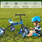 XIAPIA 4 in 1 Tricycle for Toddler Age 2-5, Folding Toddler Tricycle & Toddler Trike & Baby Balance Bike with Adjustable Seat and Detachable Pedal, Ideal Riding Toys Gift for Boys Girls by XIAPIA