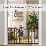 Extra Wide Baby Gate with Door Black-Large Walk Through Baby Gates for Stairs Pressure Mounted no Drill-Indoor Long Tension Metal Child Pet Safety Gate 68.11"-70.87" Wide by 