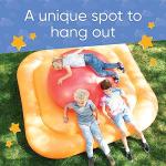 Inflatable Bullseye Balance Platform, 7Â½ âW x 7Â½â L x 2Â¼ âH Spinning Top Backyard Toy, 2-Sided Play, 300 lbs. Maximum, Ages 5 and Up from HearthSong