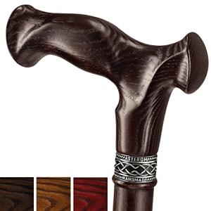 Handmade Ergonomic Walking Cane for Men and Women - Vesper - Stylish Wood Cane with Anatomical Handle - Cool Walking Stick (Walnut) by Asterom