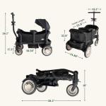 Joey Wagons for Kids, Next Generation Double Stroller | Fun & Lightweight Wagon Stroller Built with versatilty & Safety in Mind | All Terrain Kids Wagon | Beachside Blue from Joey