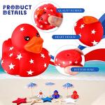 2 Inch Independence Day Rubber Ducks Novelty Bulk American Flag Ducks Small Rubber Ducks Bath Toys for Cars Birthday Gifts Baby Showers Summer Beach and Pool (120 Pcs) from Yilloog
