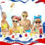 2 Inch Independence Day Rubber Ducks Novelty Bulk American Flag Ducks Small Rubber Ducks Bath Toys for Cars Birthday Gifts Baby Showers Summer Beach and Pool (120 Pcs) from Yilloog