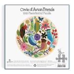 Circle of Avian Friends 1000 Piece Round Puzzle from Galison - Challenging Puzzle with Stunning Art of Birds and Flowers by Geninne Zlatkis, Thick and Sturdy Pieces, Makes a Great Gift! by Galison