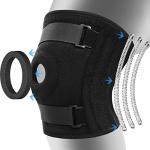 NEENCA Plus Size Knee Brace, Knee Support for Larger Legs and Bigger Thighs, Medical for Knee Pain Relief, Injury Recovery, Sports Protection. Patella Gel Pad & Side Spring Stabilizers, Single(XL-8XL) by NEENCA