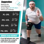 NEENCA Plus Size Knee Brace, Knee Support for Larger Legs and Bigger Thighs, Medical for Knee Pain Relief, Injury Recovery, Sports Protection. Patella Gel Pad & Side Spring Stabilizers, Single(XL-8XL) by NEENCA