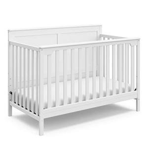Storkcraft Alpine 5-in-1 Convertible Crib (White) â GREENGUARD Gold Certified, Converts to Toddler Bed and Full-Size Bed, Fits Standard Full-Size Crib Mattress, Adjustable Mattress Support Base from Storkcraft