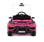 Ride On Car for Girl â Americas Toys 12V Powered Ride On Toys with Remote Control â Licensed Electric Kids Car with Butterfly Doors, Spoiler, Leather Seat, MP3 Music Compatible with Lamborghini Pink by Jiaxing Baby Car Co., Ltd.