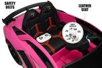 Ride On Car for Girl â Americas Toys 12V Powered Ride On Toys with Remote Control â Licensed Electric Kids Car with Butterfly Doors, Spoiler, Leather Seat, MP3 Music Compatible with Lamborghini Pink by Jiaxing Baby Car Co., Ltd.