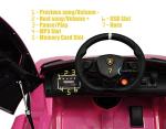 Ride On Car for Girl â Americas Toys 12V Powered Ride On Toys with Remote Control â Licensed Electric Kids Car with Butterfly Doors, Spoiler, Leather Seat, MP3 Music Compatible with Lamborghini Pink by Jiaxing Baby Car Co., Ltd.