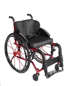 Ztimi Adult Manual Wheelchair Ultra-Light Aluminum Alloy Wheelchair All-Terrain Sports Wheelchair Folding self-propelled Manual Wheelchair (Size : Without armrests, Color : RED_38CM) by Ztimi