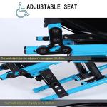 Ztimi Adult Manual Wheelchair Ultra-Light Aluminum Alloy Wheelchair All-Terrain Sports Wheelchair Folding self-propelled Manual Wheelchair (Size : Without armrests, Color : RED_38CM) by Ztimi