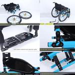 Ztimi Adult Manual Wheelchair Ultra-Light Aluminum Alloy Wheelchair All-Terrain Sports Wheelchair Folding self-propelled Manual Wheelchair (Size : Without armrests, Color : RED_38CM) by Ztimi