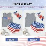 Kislio 4th of July Baby Boy Clothes American Flag Vest Tank Top Stripe Shorts Set Summer Infant Baby Boy 2Pcs Outfit from 