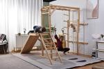 Avenlur Grove 9-in-1 Indoor Jungle Gym Playground: Montessori Waldorf Style Wood PlaySet for Kids, and Toddlers Features Monkey Bars, Rope Wall Net, Ladder, Climber, Slide, Ring Set. Ages 2-11yrs from Avenlur