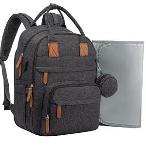 LOVEVOOK Diaper Bag Backpack Baby Bags with Portable Changing Pad for Unisex Multifunction Large Travel Backpack with Stroller Straps, Pacifier Holder and Insulated Pockets by LOVEVOOK