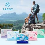 TREST Elite Briefs for Men and Women, Overnight Diapers for Incontinence, Elite Absorbency, Comfortable, Odor Neutralizing and Secure Fit with 2 Wide Tabs - White, Medium (Pack of 10) from TREST