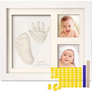 Baby Hand and Footprint Kit - Baby Footprint Kit - Baby Keepsake - Baby Shower Gifts for Mom - Baby Picture Frame for Baby Registry Boys,Girls (Alpine White) by KeaBabies
