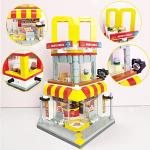 LITTCO Building Blocks City Street View Building Toy 3D Toy Blocks DIY Bricks Toys Building Set Unique Home Decor, Birthday Compatible with Lego Blocks Building Set (Burger Shop) from LITTCO