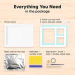 Baby Hand and Footprint Kit - Baby Footprint Kit - Baby Keepsake - Baby Shower Gifts for Mom - Baby Picture Frame for Baby Registry Boys,Girls (Alpine White) by KeaBabies