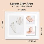Baby Hand and Footprint Kit - Baby Footprint Kit - Baby Keepsake - Baby Shower Gifts for Mom - Baby Picture Frame for Baby Registry Boys,Girls (Alpine White) by KeaBabies