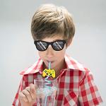 25 Video Game Straws Party Supplies with 2 Cleaning Brush for Video Game Party Supplies Favors from Acatle