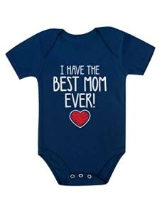 Best Mom Ever Infant Bodysuit New Mom Gifts 1st Mothers Day Baby Boy Girl Outfit 6M Navy by 