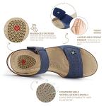JABASIC Women Comfortable Sandals Orthotic Walking Sandals Orthopedic Arch Support Sandals (9M,Navy) by 