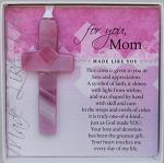 Handmade Glass Cross for Mother with Poem- Unique Gift for Mom on Christmas, Mother's Day, Birthday by The Grandparent Gift Co.