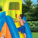 Banzai Pipeline Twist Kids Inflatable Outdoor Backyard Waterpark Activity Pool Play Center with Slides, Climbing Wall, Water Cannons, and Clubhouse by Banzai