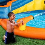 Banzai Pipeline Twist Kids Inflatable Outdoor Backyard Waterpark Activity Pool Play Center with Slides, Climbing Wall, Water Cannons, and Clubhouse by Banzai