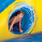 Banzai Pipeline Twist Kids Inflatable Outdoor Backyard Waterpark Activity Pool Play Center with Slides, Climbing Wall, Water Cannons, and Clubhouse by Banzai