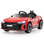 INFANS 12V Kids Ride On Car, Licensed Audi RS e-tron GT Electric Vehicle with Remote Control, Toddlers Battery Powered Toy with 4 Wheels Suspension, LED Headlight, Music, MP3, USB, TF Port (Red) from INFANS