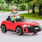 INFANS 12V Kids Ride On Car, Licensed Audi RS e-tron GT Electric Vehicle with Remote Control, Toddlers Battery Powered Toy with 4 Wheels Suspension, LED Headlight, Music, MP3, USB, TF Port (Red) from INFANS