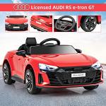 INFANS 12V Kids Ride On Car, Licensed Audi RS e-tron GT Electric Vehicle with Remote Control, Toddlers Battery Powered Toy with 4 Wheels Suspension, LED Headlight, Music, MP3, USB, TF Port (Red) from INFANS
