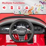 INFANS 12V Kids Ride On Car, Licensed Audi RS e-tron GT Electric Vehicle with Remote Control, Toddlers Battery Powered Toy with 4 Wheels Suspension, LED Headlight, Music, MP3, USB, TF Port (Red) from INFANS
